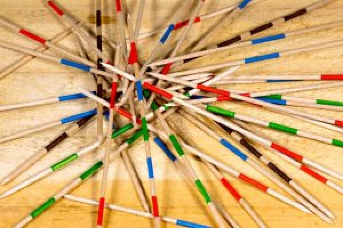 Bundle of colored sticks