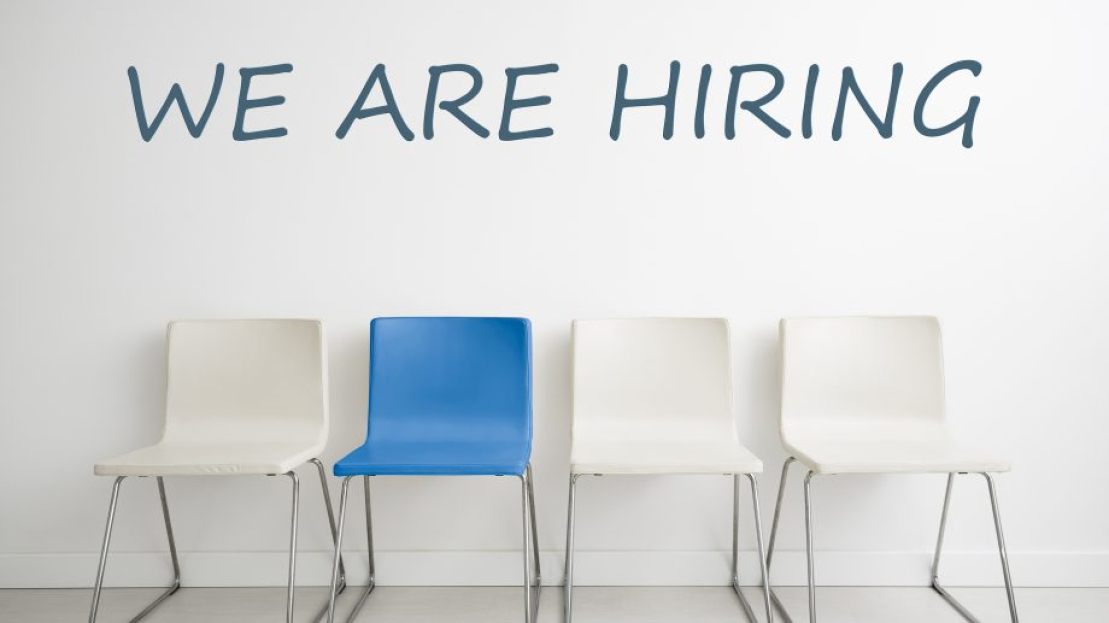 chairs with we are hiring in text above them