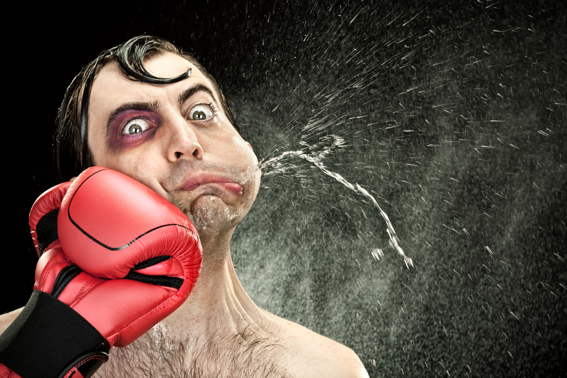 boxer taking a punch to the chin