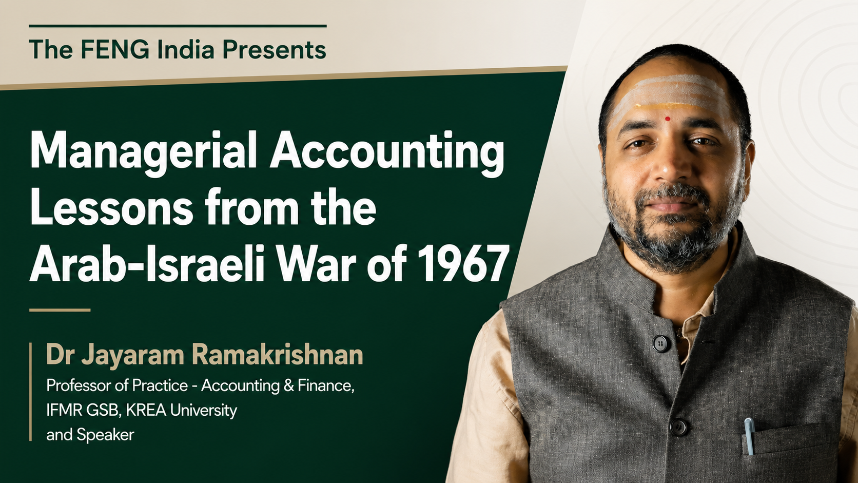 Managerial Accounting Lessons from the Arab-Israeli War of 1967